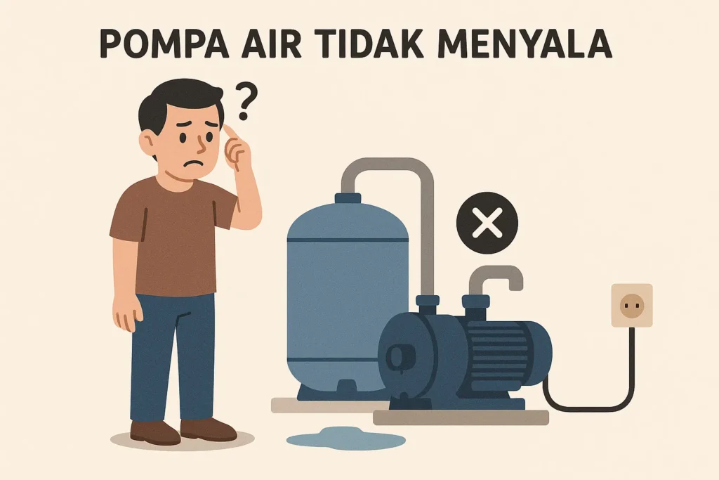 pompa tidak menyala