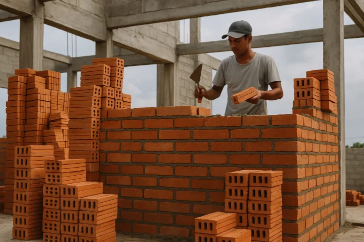 cara menghitung bata merah per m2, bata merah