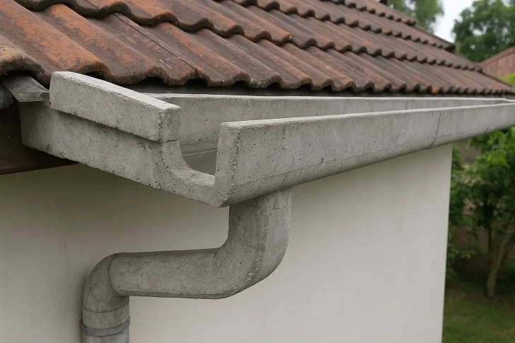 Cara membuat talang air beton