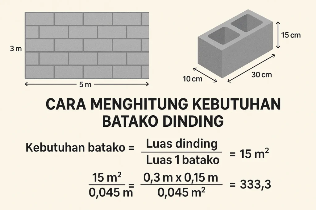 Cara menghitung kebutuhan batako dinding