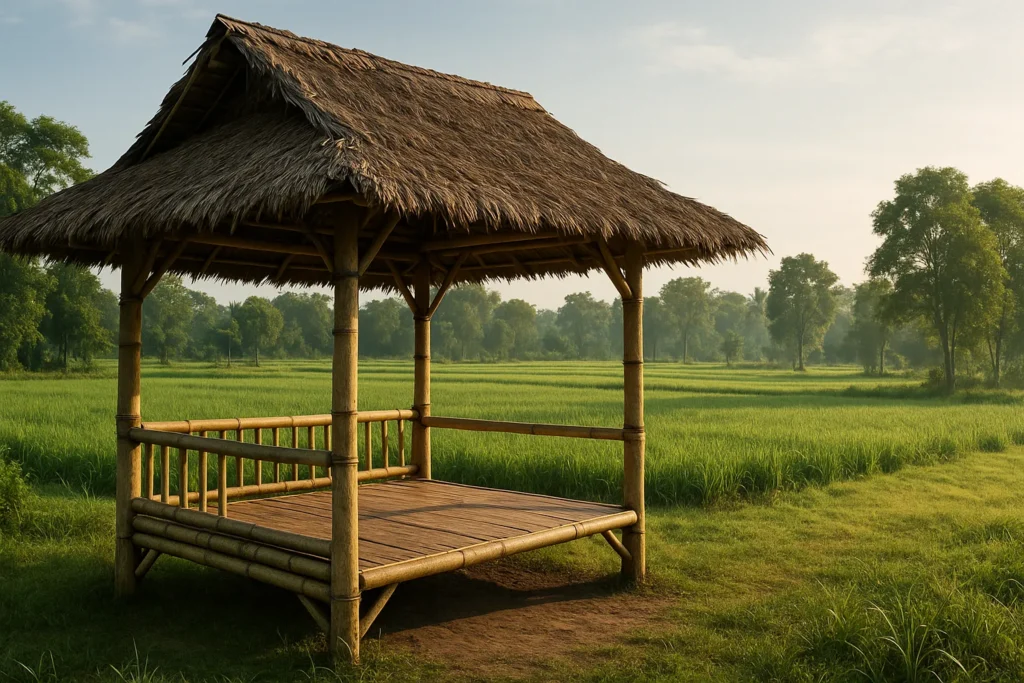 Model gazebo bambu sederhana