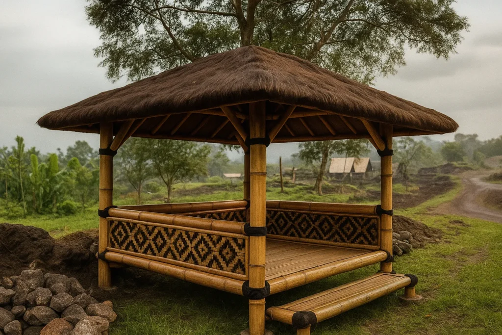 model gazebo konsep bambu