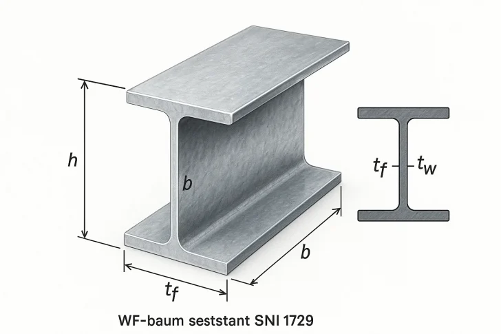 daftar tabel baja wf standar SNI