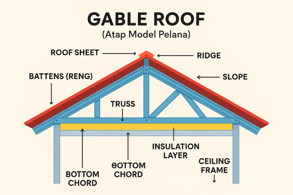 potongan plana baja ringan