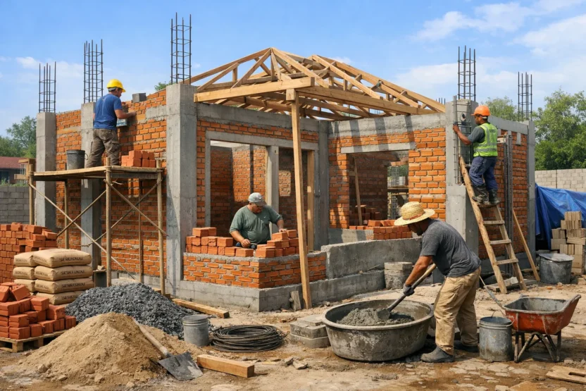 Biaya Buat Rumah Ukuran 5×7 (RAB Material & Upah)