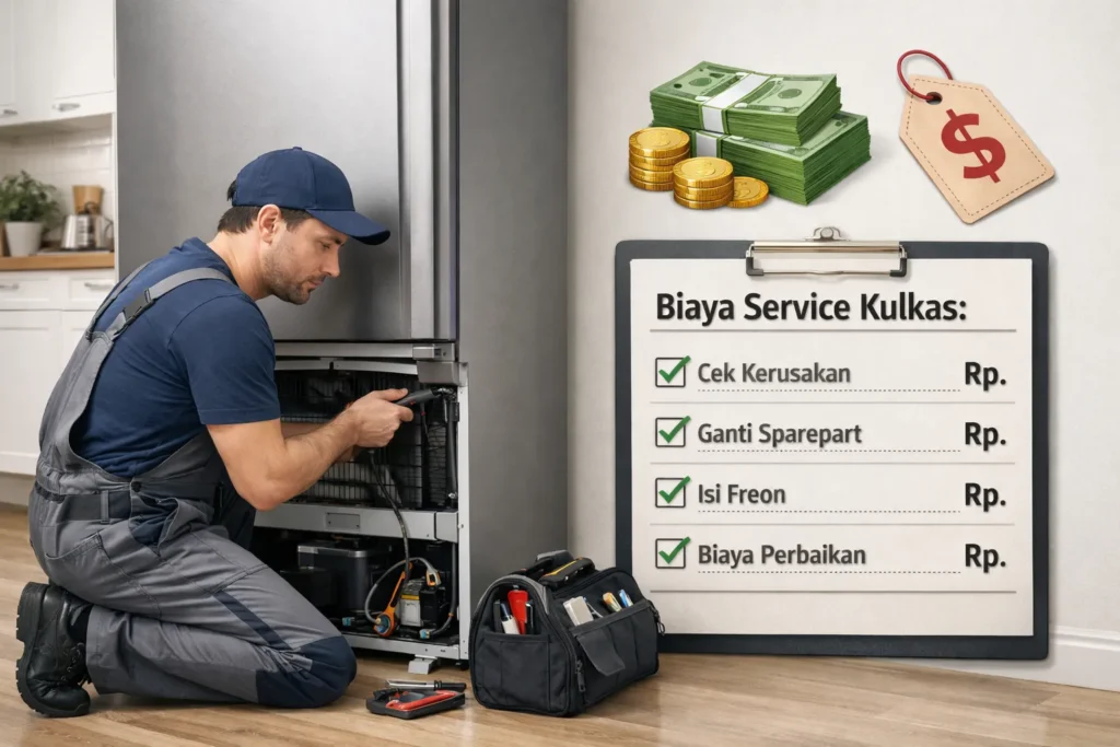 Biaya service kulkas dan teknisi