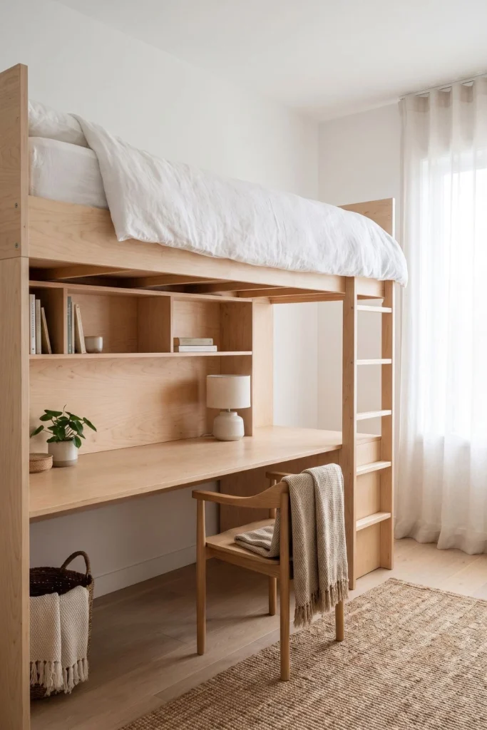 ide desain Loft Bed Minimalis ala Skandinavia & Jepang 