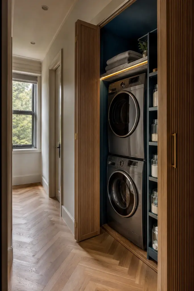 Hidden Hallway Laundry Closet