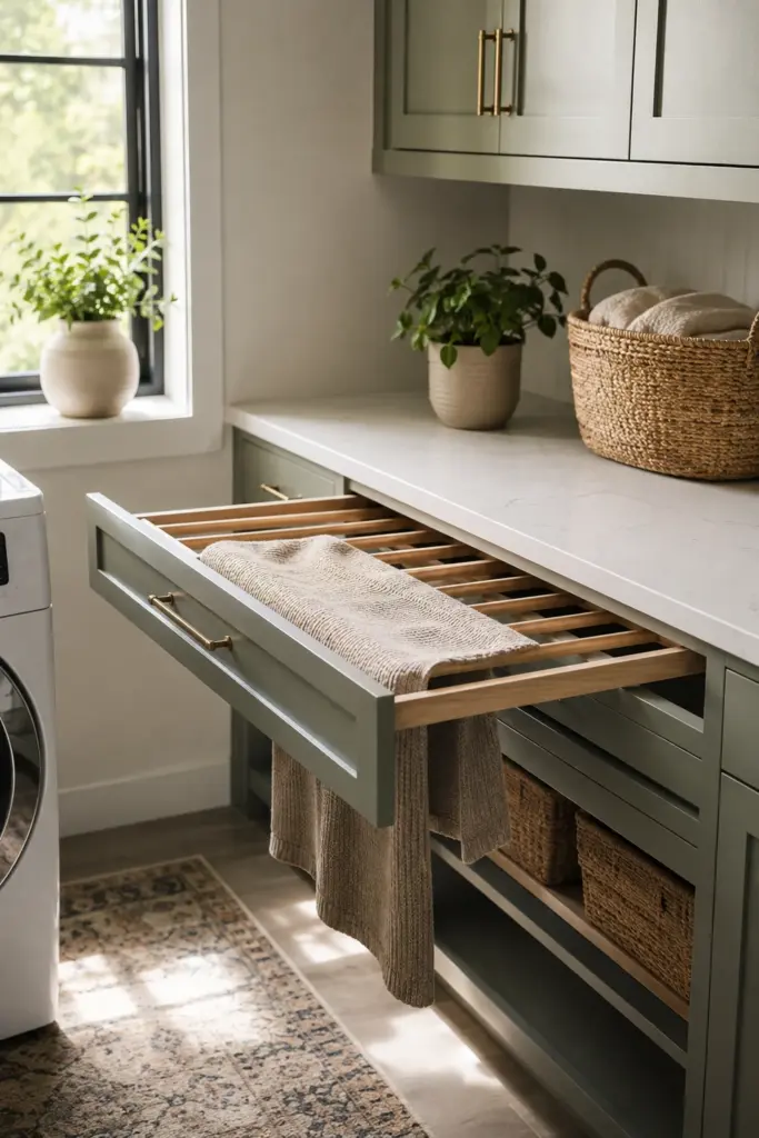 Hidden Pull-Out Drawer Racks