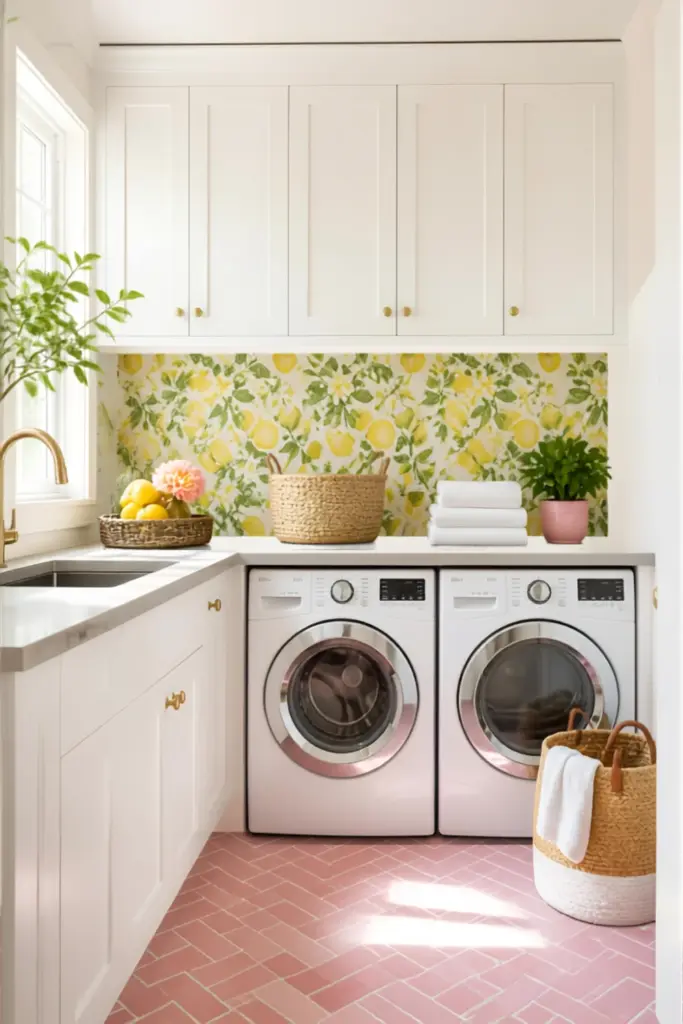 Cheerful Citrus Wallpaper Backsplash