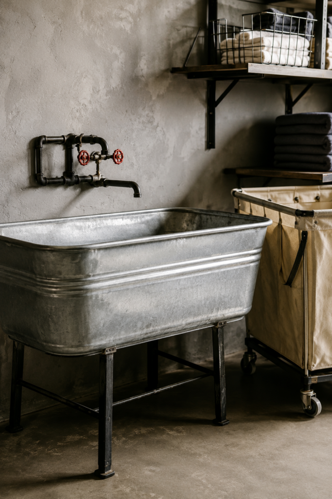 Industrial Galvanized Steel Wash Tub