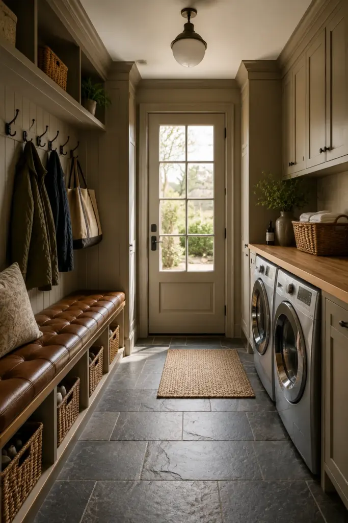 Seamless Mudroom and Laundry Hybrid