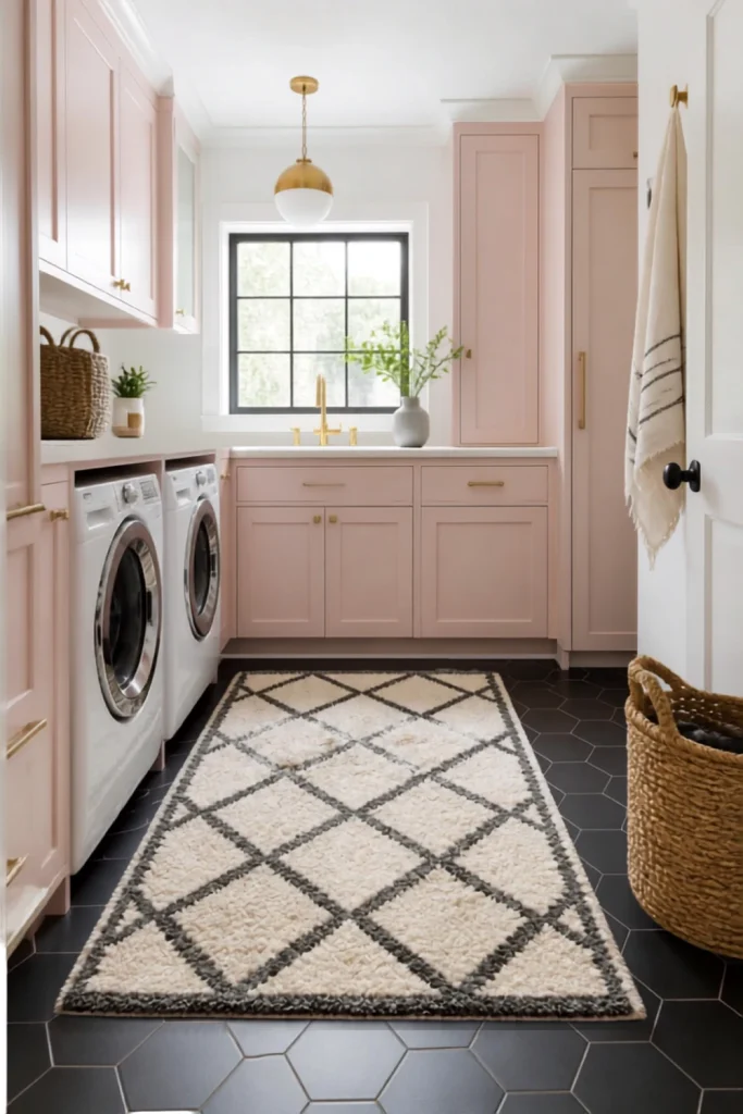 Plush Moroccan-Style Diamond Rug