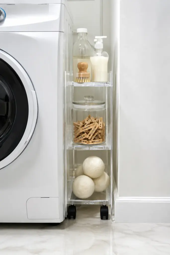 Slim Rolling Cart Between Appliances