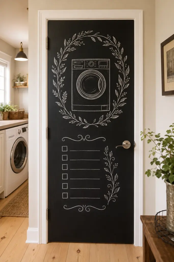 Chalkboard Paint Utility Door