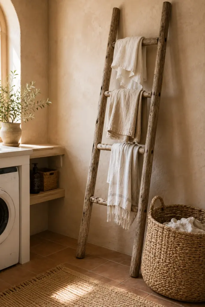Repurposed Rustic Leaning Ladder