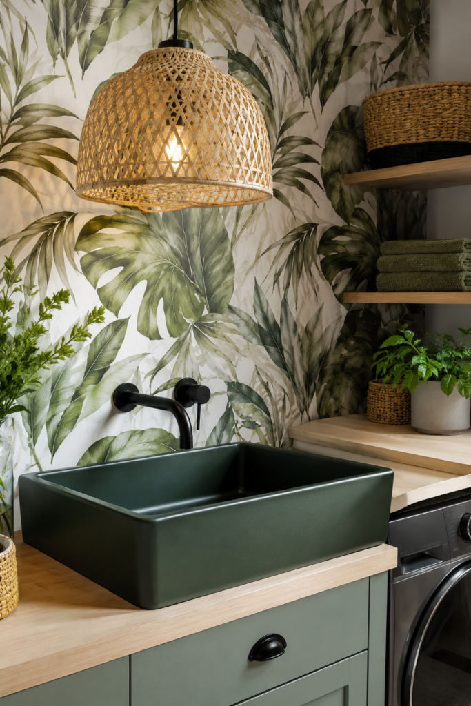 Bold Forest Green Utility Basin