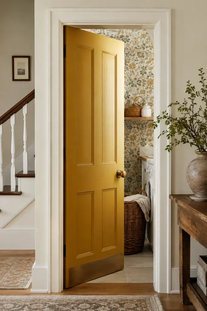 Cheerful Mustard Yellow Accent Door