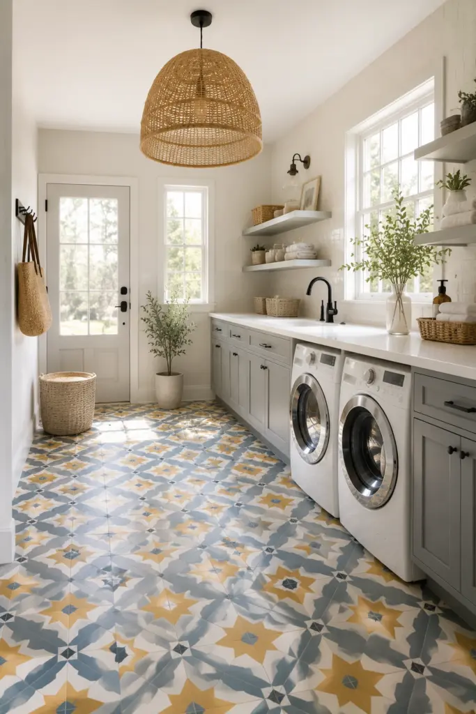 Bold Encaustic Cement Tile Floors