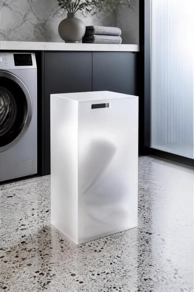 Frosted Acrylic Modern Hamper