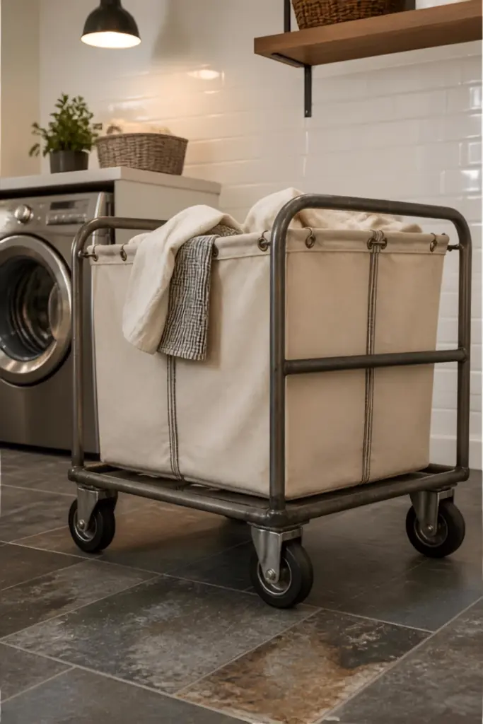 Heavy-Duty Canvas Rolling Cart