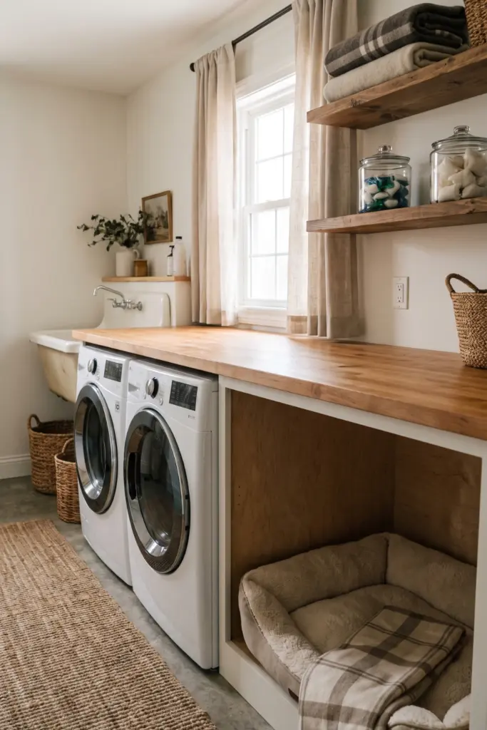 Cozy Folding Station with Built-In Pet Nook