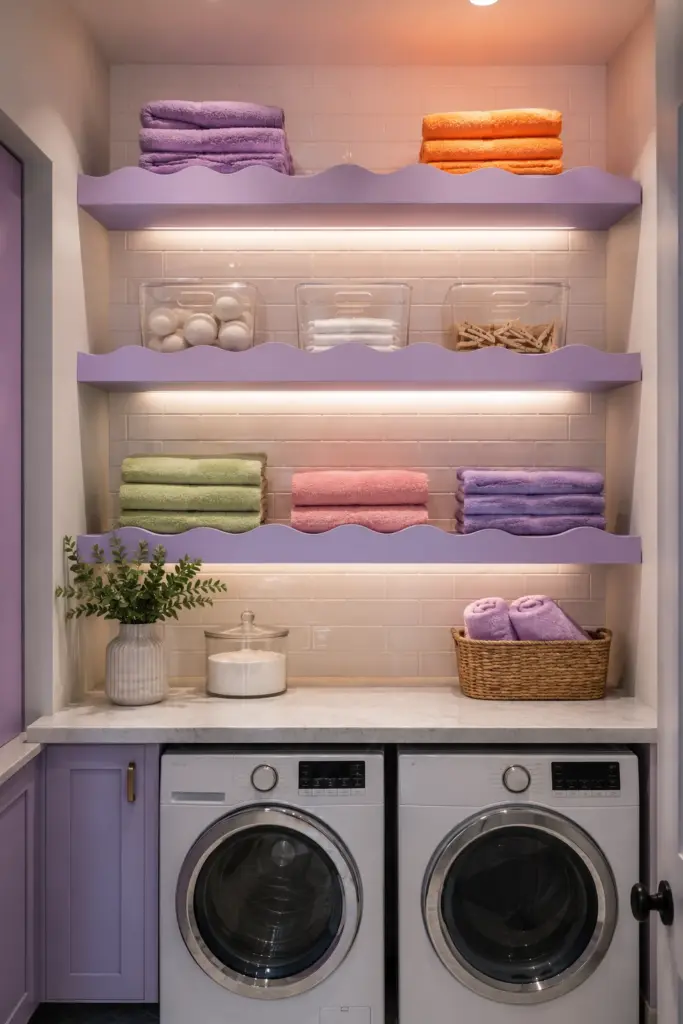 Whimsical Wavy Floating Shelves