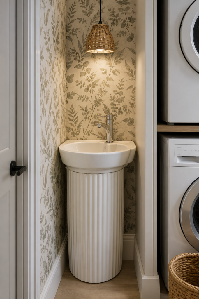 Space-Saving Fluted Corner Pedestal