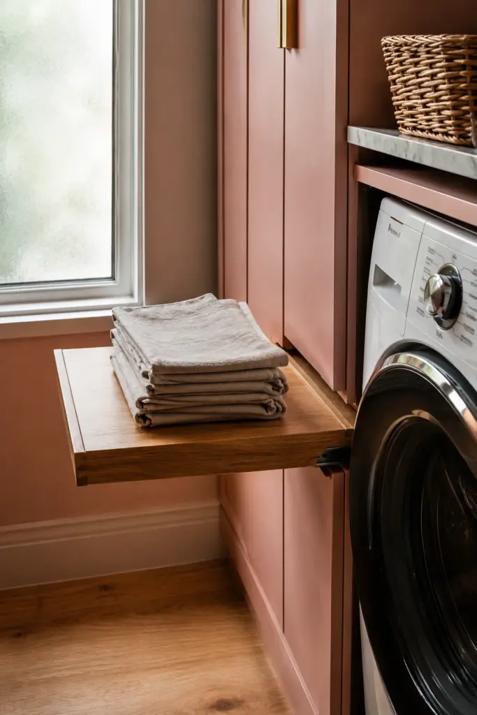 Micro Laundry with Pull-Out Folding Station