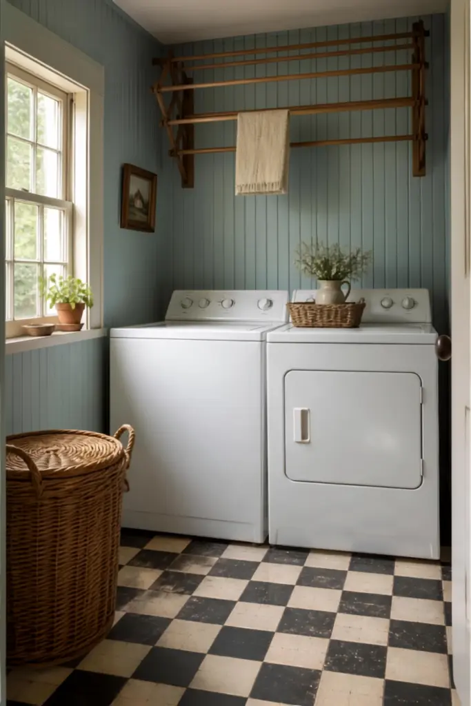 Paint a Vintage Checkerboard Floor