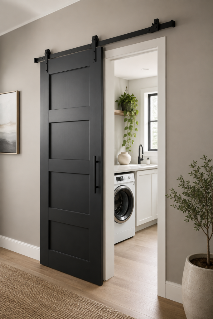 Modern Black Sliding Barn Door