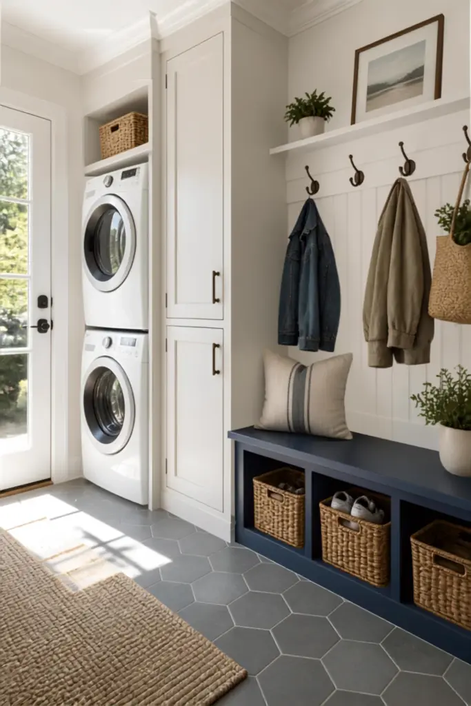 Dual-Purpose Mudroom Laundry Corner