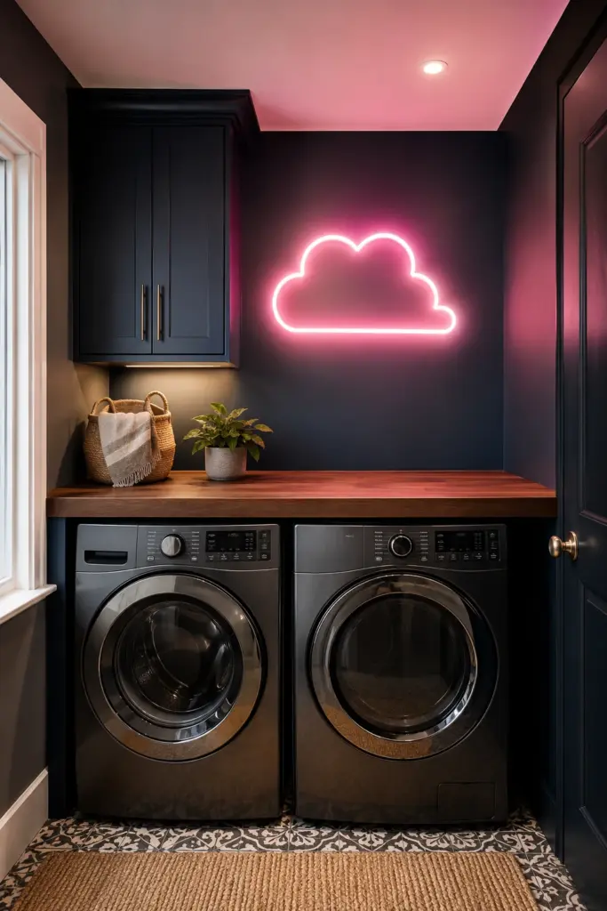 Custom Neon Sign Laundry Decor