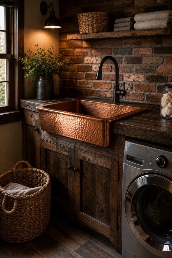 Rustic Copper Drop-In Basin