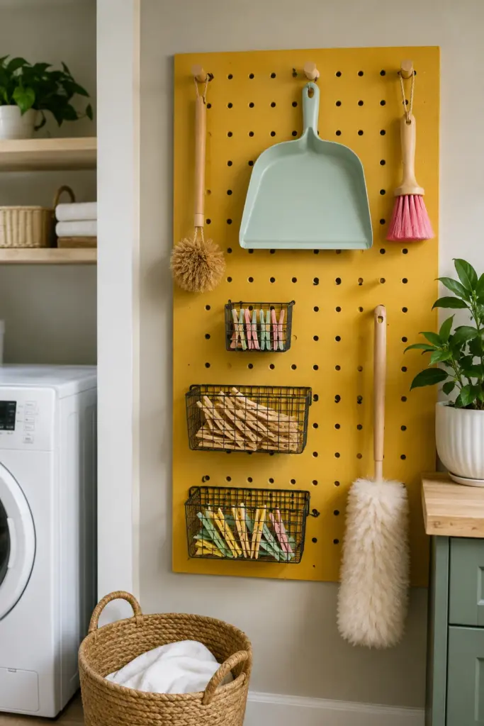 Vibrant Pegboard Tool Station