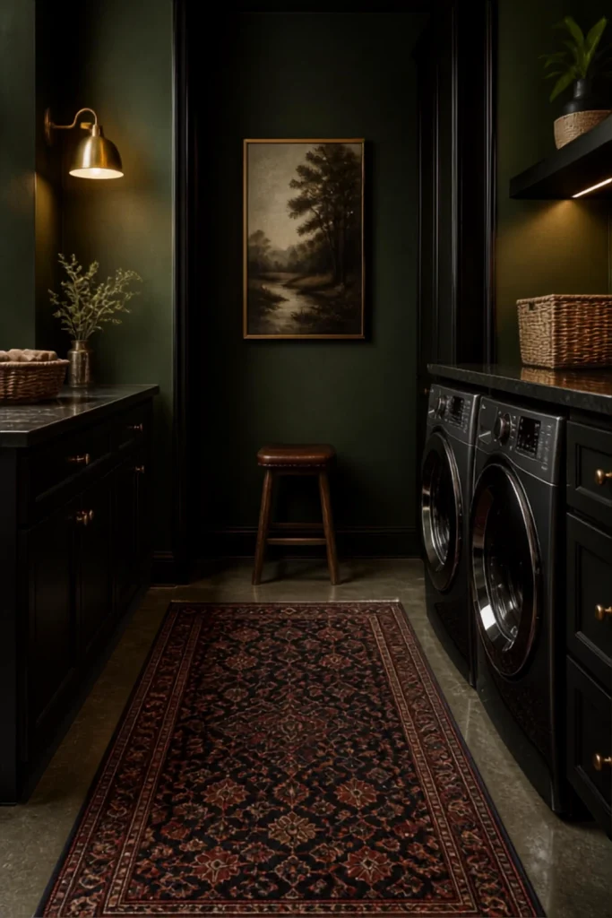 Dark Moody Persian Rug for High Traffic