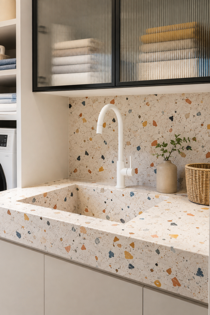 Playful Terrazzo Integrated Sink