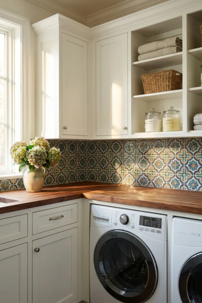 Add a Statement Tile Backsplash Behind the Counter