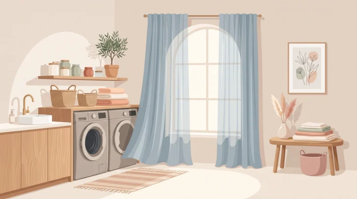 laundry room curtain ideas