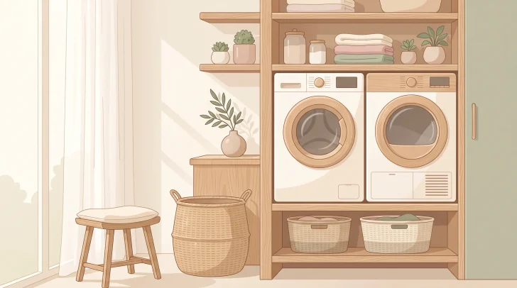 Stacked Laundry Room Ideas With Storage and Style