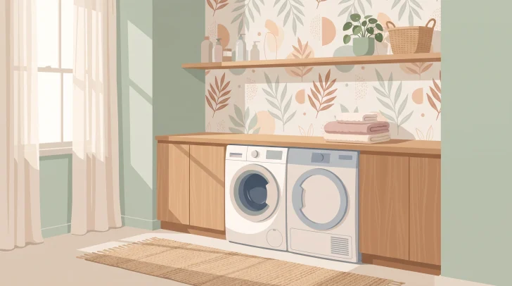laundry room wallpaper ideas