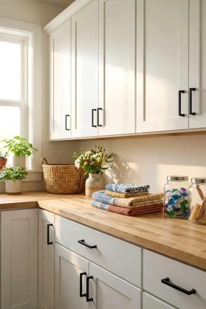 Mix White Cabinets with Black Hardware for Timeless Contrast