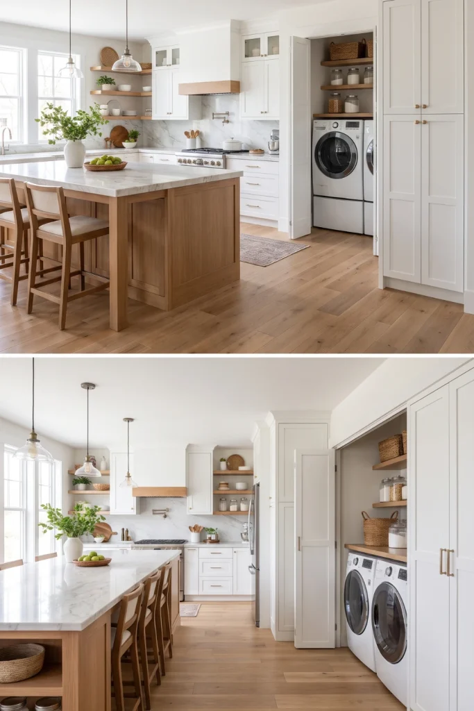 Open Kitchen and Laundry Room Layout Bloxburg With Seamless Flow