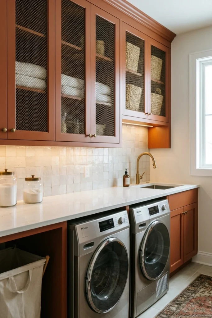 Brass Wire Mesh Cabinet Fronts