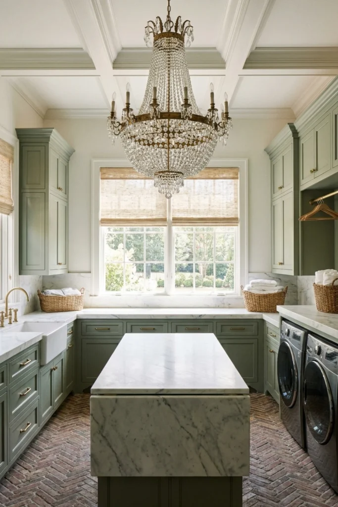 The Unexpected Laundry Room Chandelier