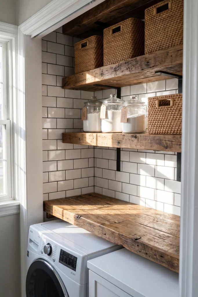Open Floating Shelves for Easy Access