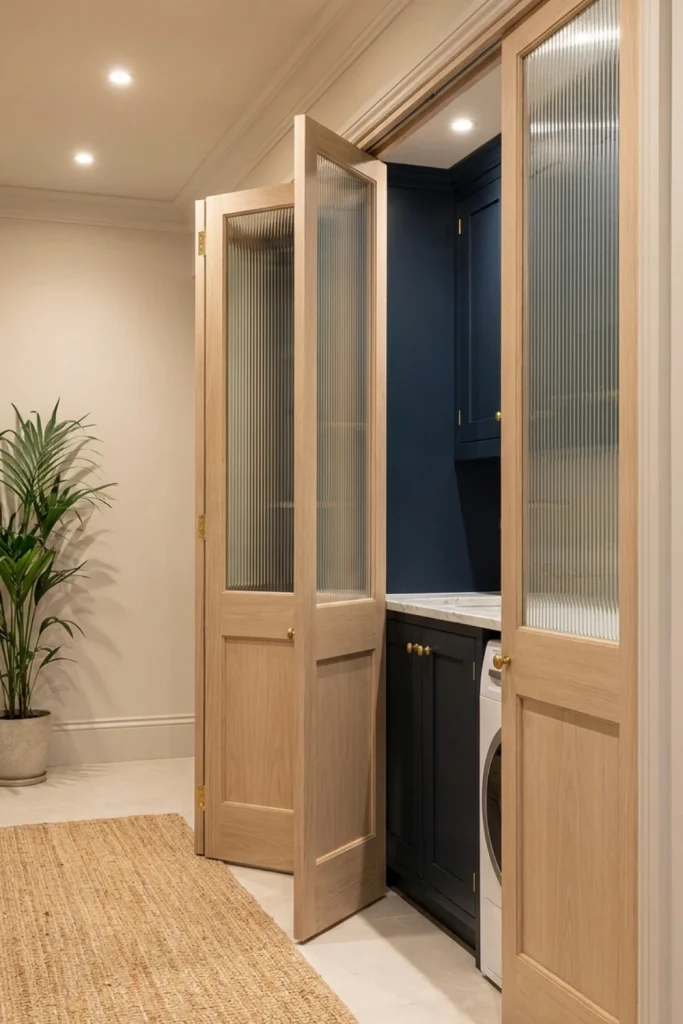 Fluted Glass Bi-Fold Doors