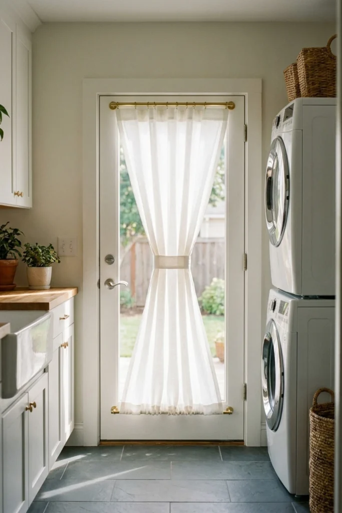 Tie-Back Privacy Curtains for Glass Doors