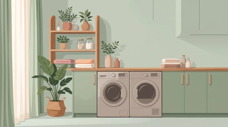 green laundry room ideas