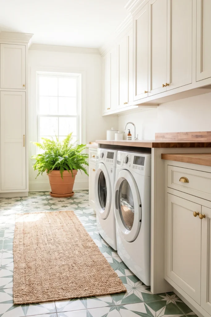 Statement Green Patterned Floor Tiles
